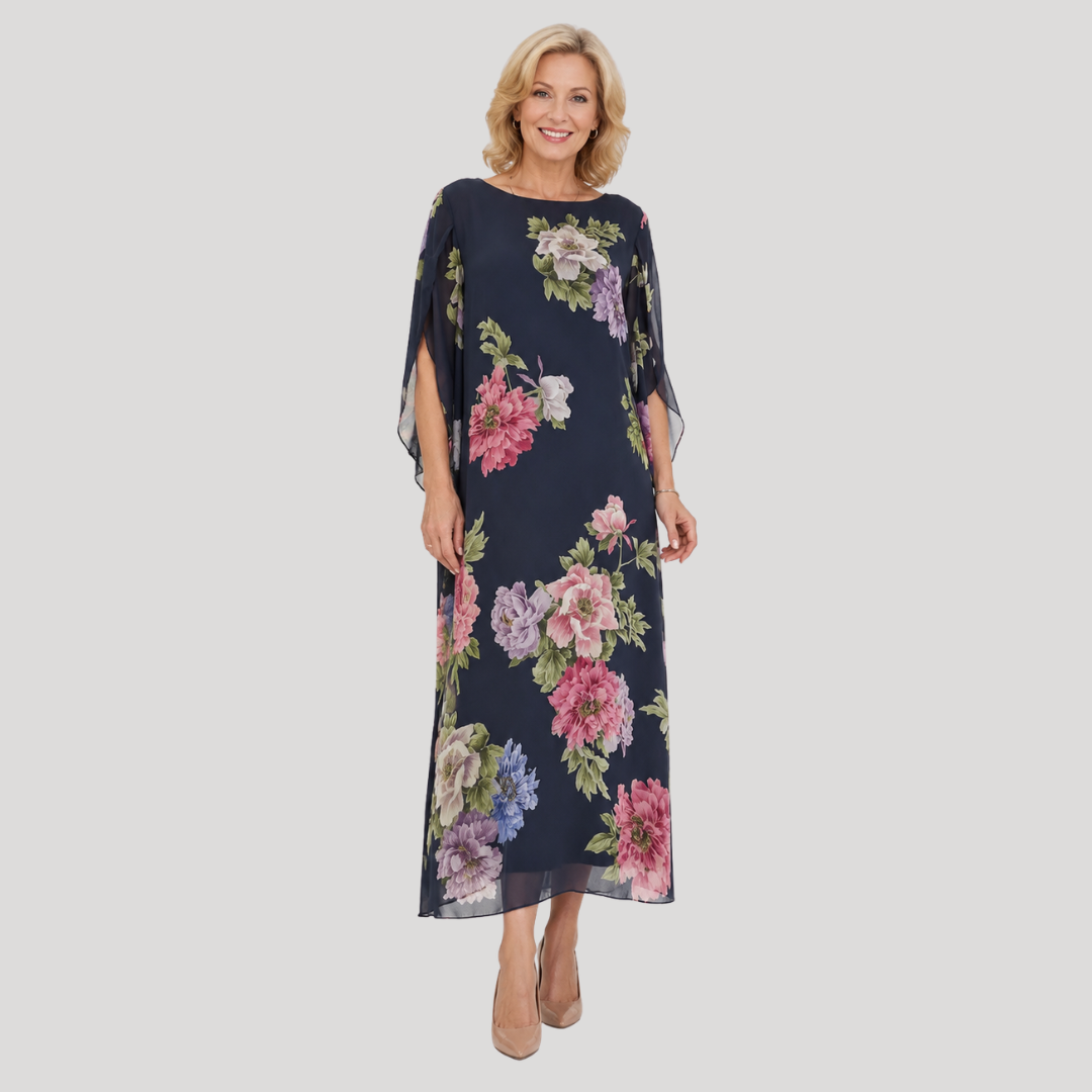 Sabrina | Midnight Bloom Maxi Dress