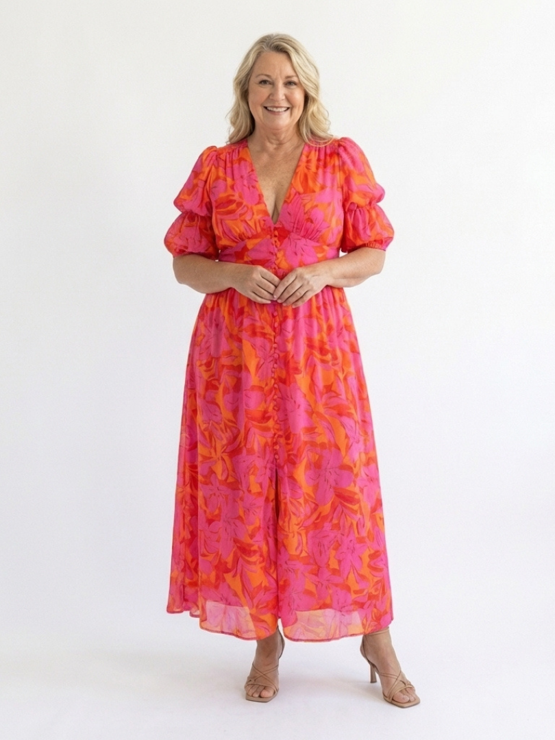 Willow™ | Tummy-Flattering Floral Midi Dress