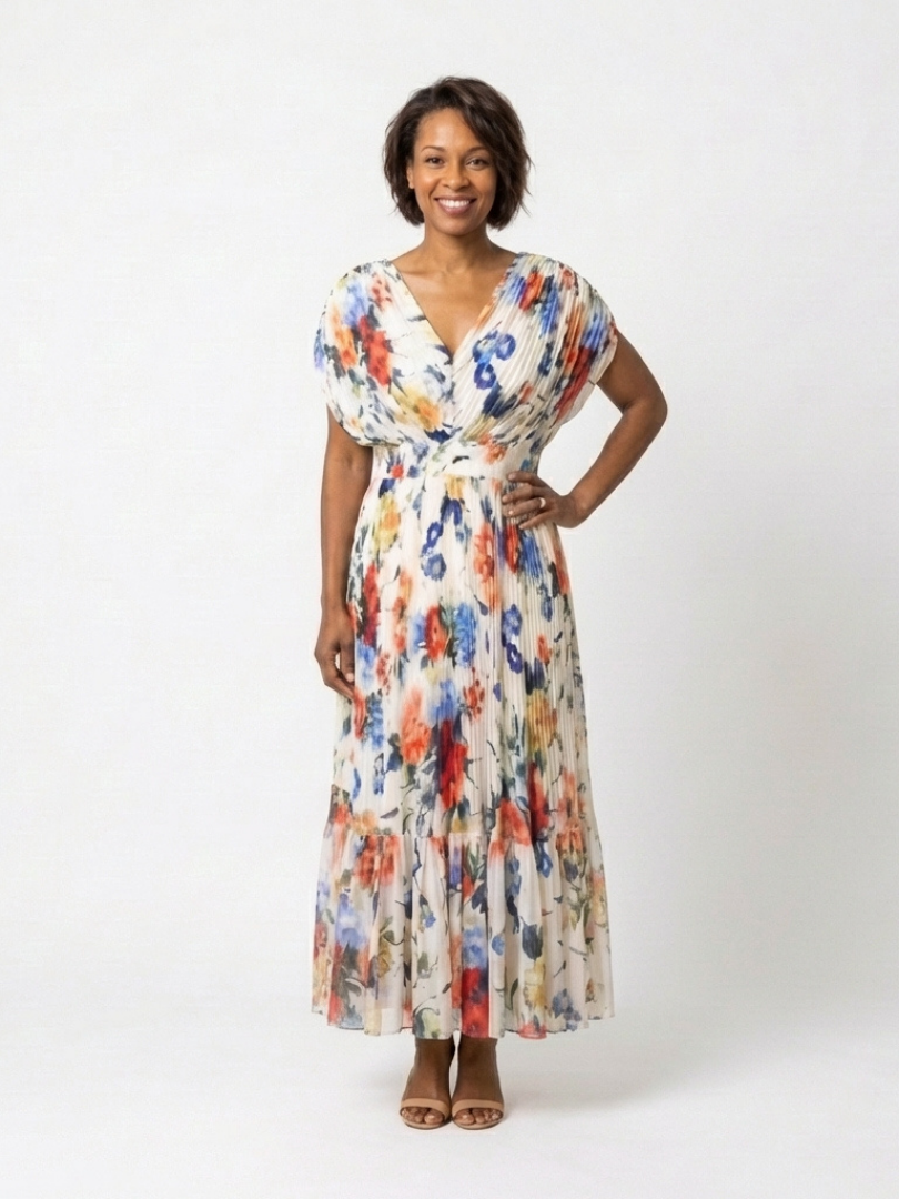 Savannah™ | Tummy-Flattering Floral Midi Dress