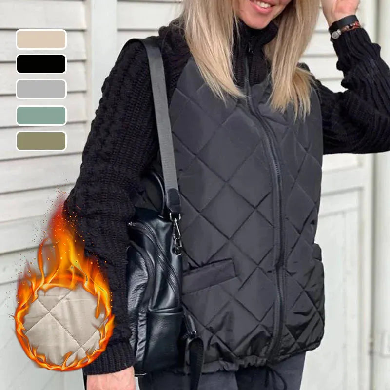 Karen™ | Warm Padded Jacket with Knitted Sleeves