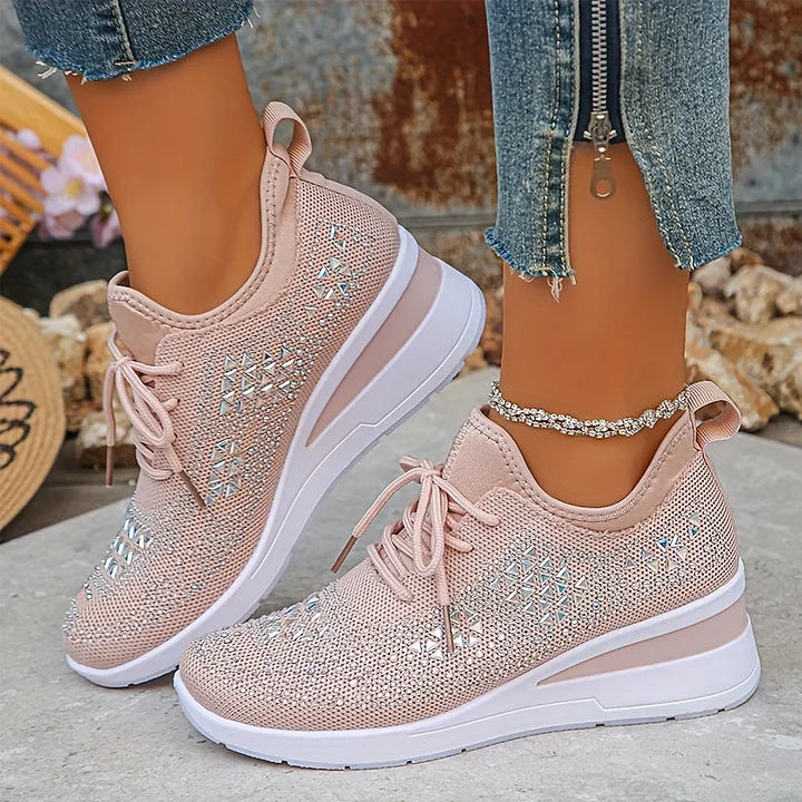 Leah™ | Orthopedic Wedge Sneakers with Rhinestones 16