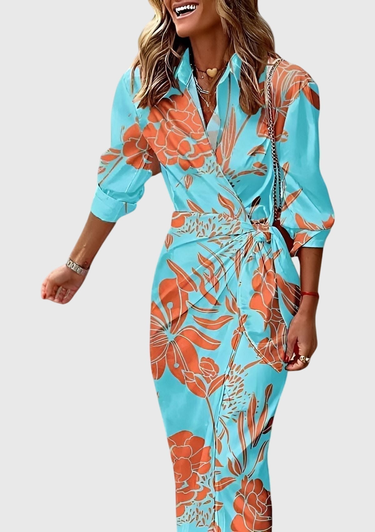 EVERLY | Elegant dress with print