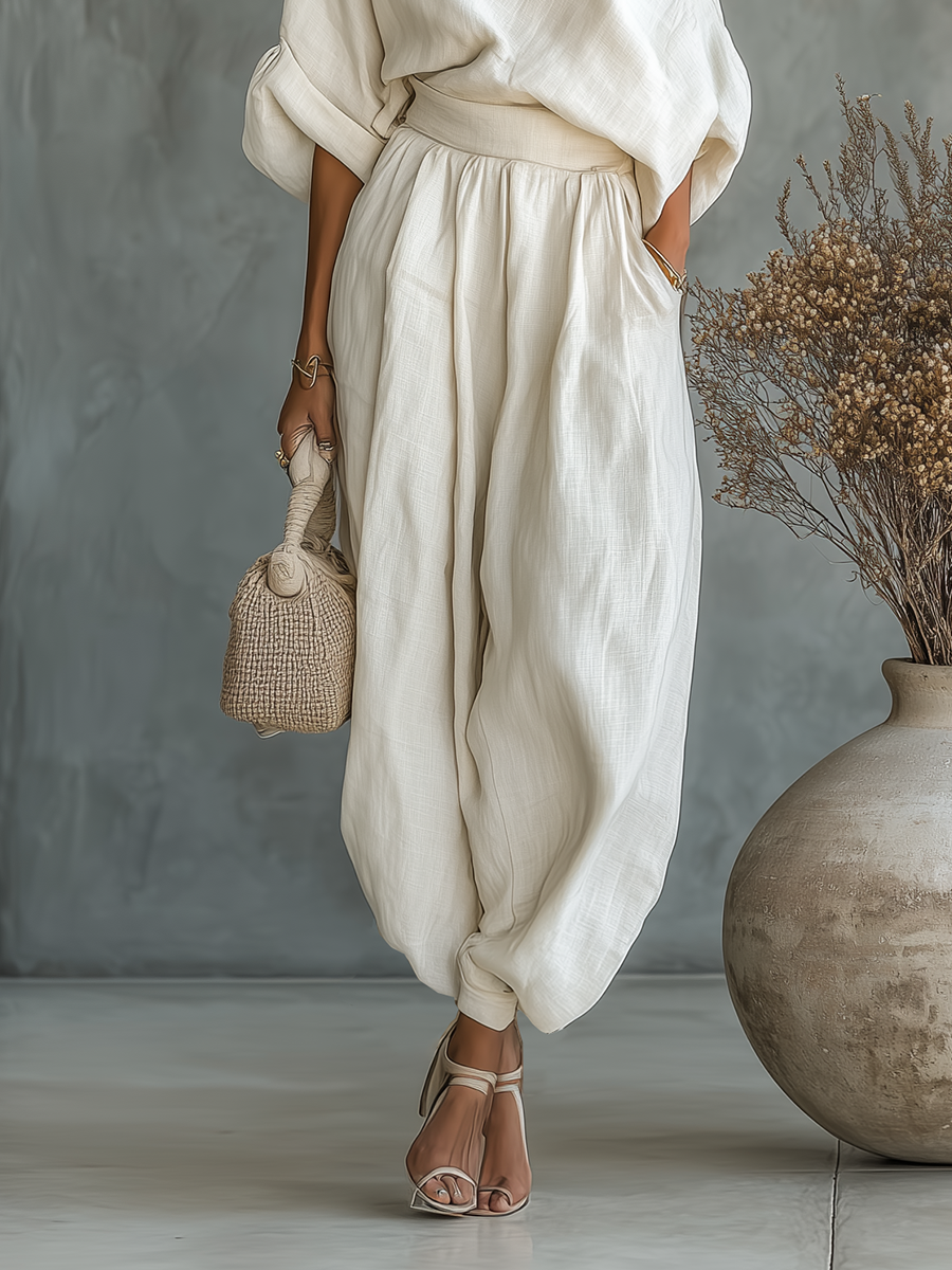 Lisa | Off-Shoulder Soft Top and Fitted Pants Set