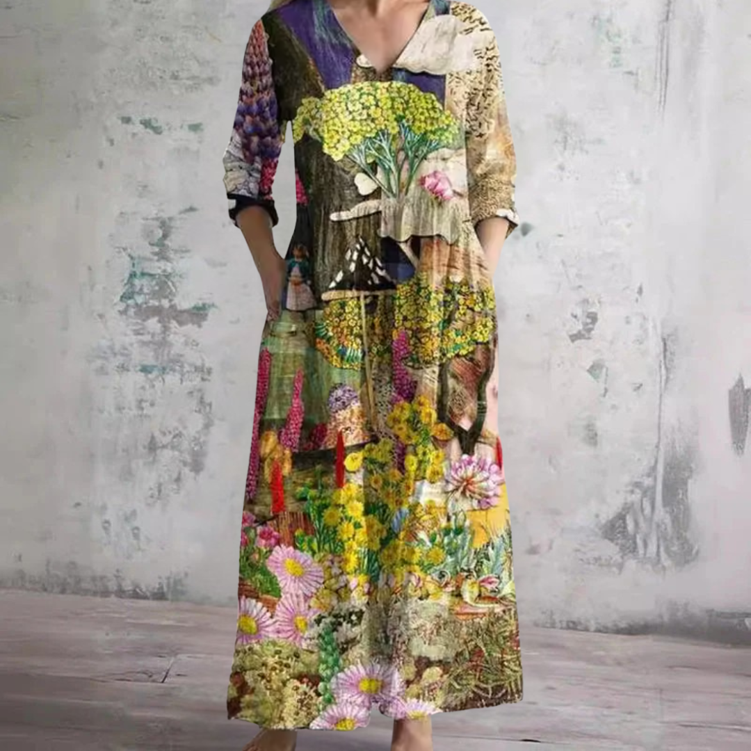 Mabel™ | Tummy-Flattering Floral Summer Dress