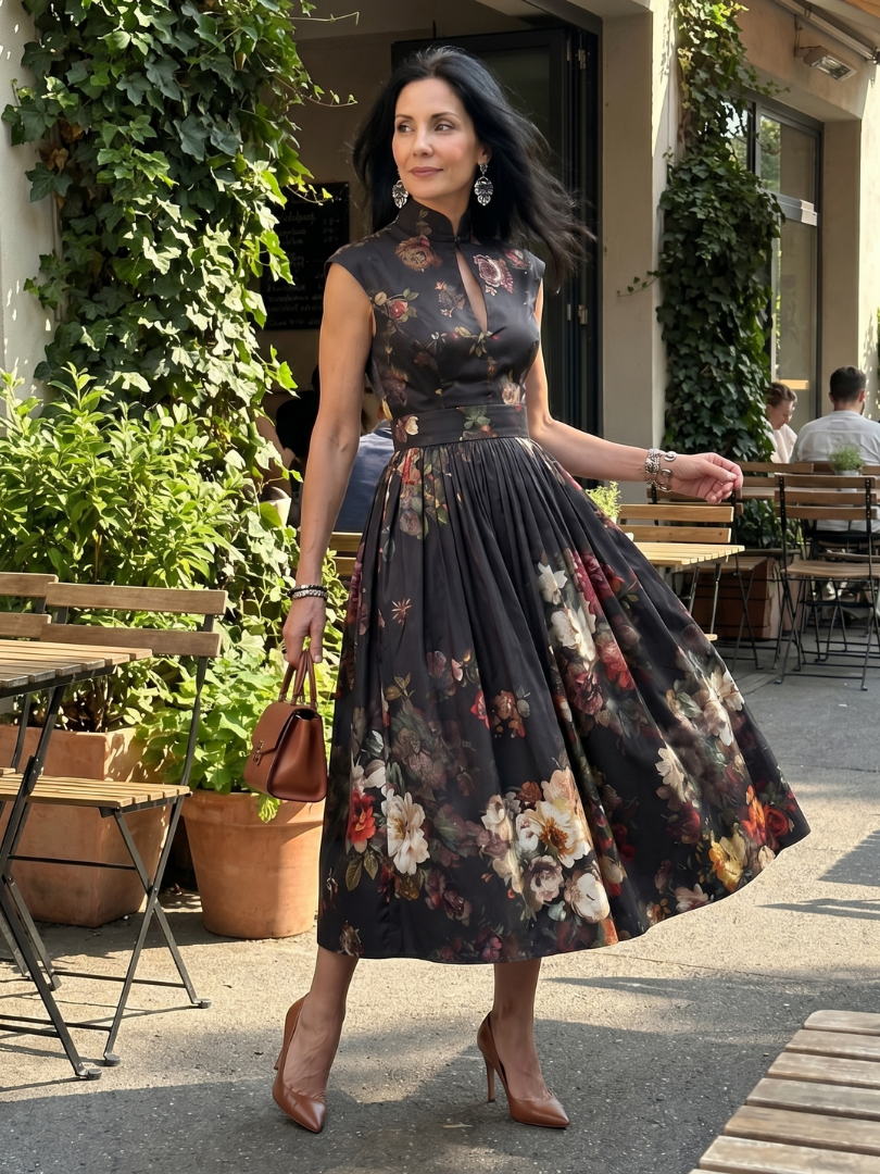 Reese™ | Tummy-Flattering Floral Midi Dress