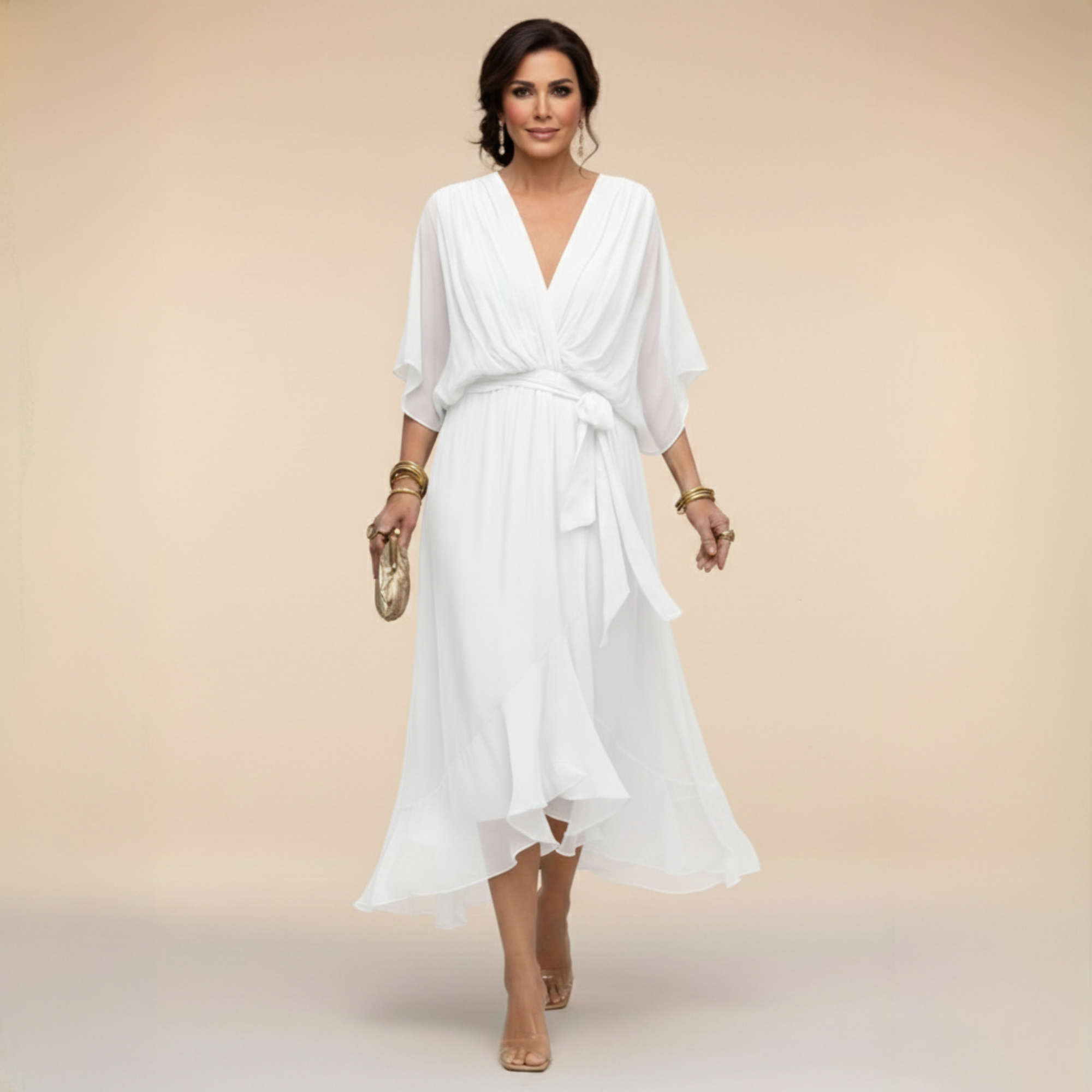 Nellie | Elegant Wrap V-Neck Dress
