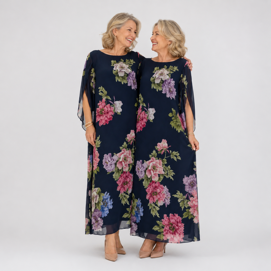 Sabrina | Midnight Bloom Maxi Dress