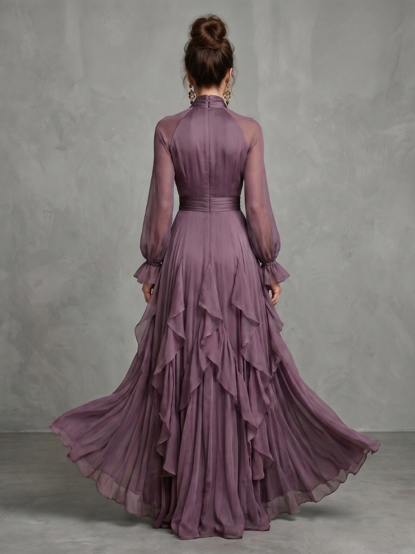 Katherine™ | Tummy-Flattering Ruffled Maxi Dress