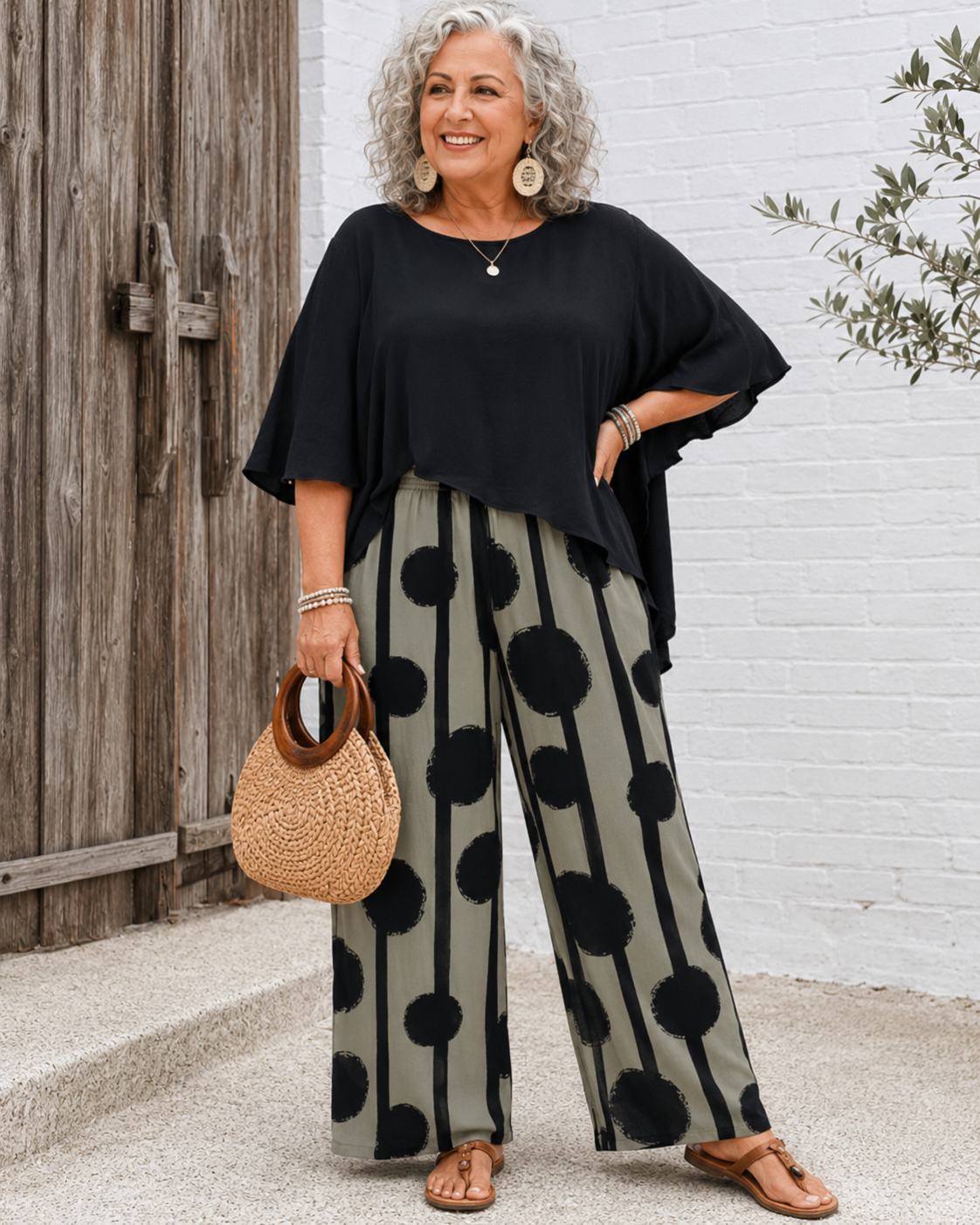 Eleni™ | Two-Piece Set With Wide-Leg Pants