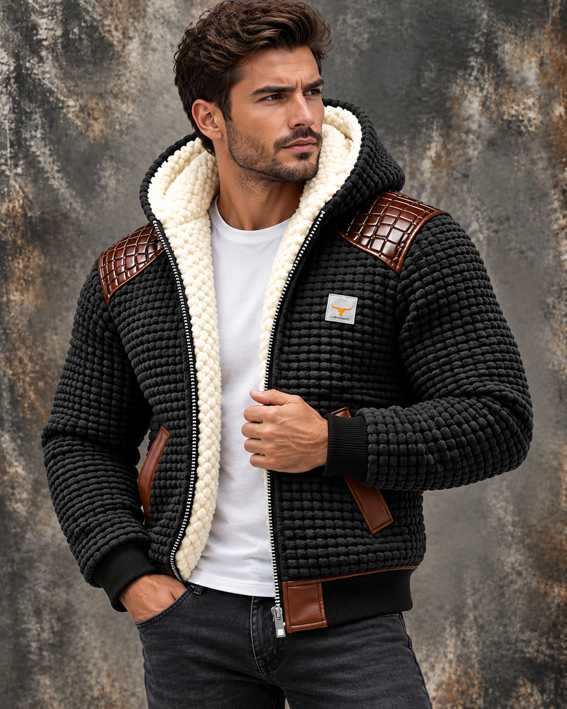 Clark™ | Warm Padded Cardigan with Teddy Lining