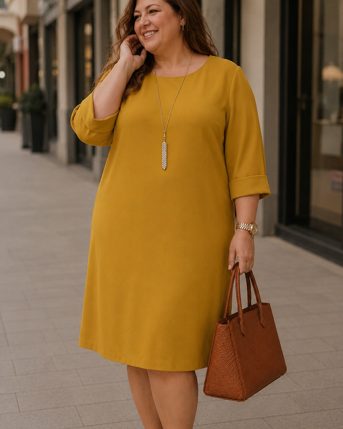 Bella™ | Casual Tummy-Flattering Midi Dress with Pockets