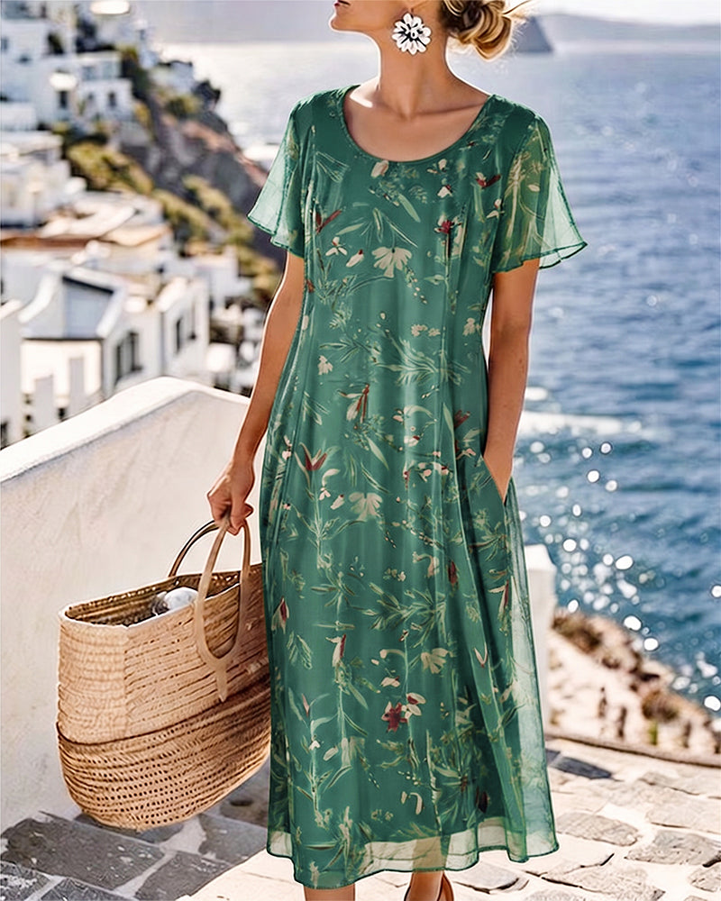 María | Loose and Light Floral Midi Dress