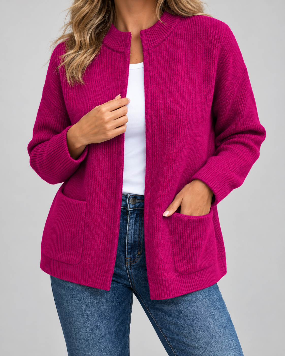 Donna™ | Warm Knitted Cardigan with Pockets