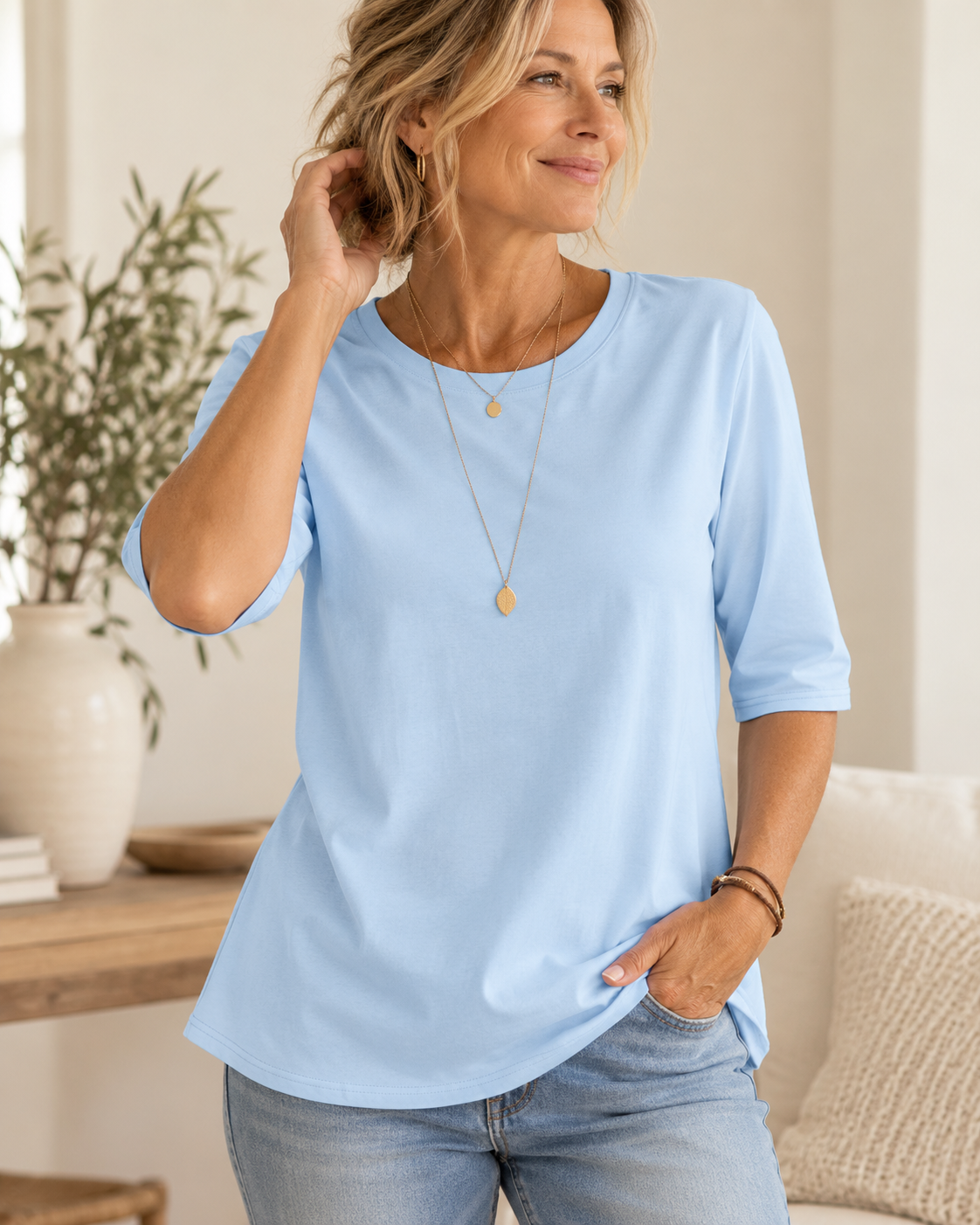 Sandra™ | Comfortable Three-Quarter Sleeve Top