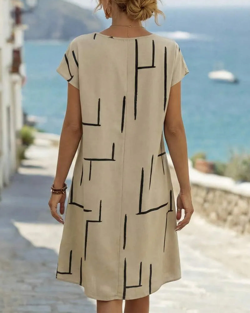 Emily™ | Belly-Flattering Striped Dress