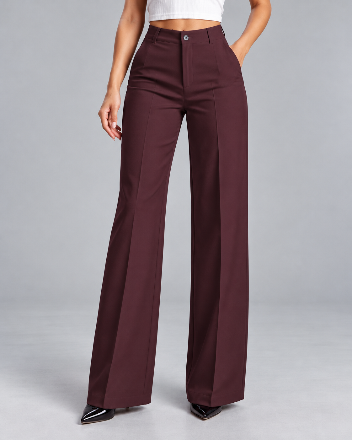 Donna™ | High-Waisted Wide Leg Trousers