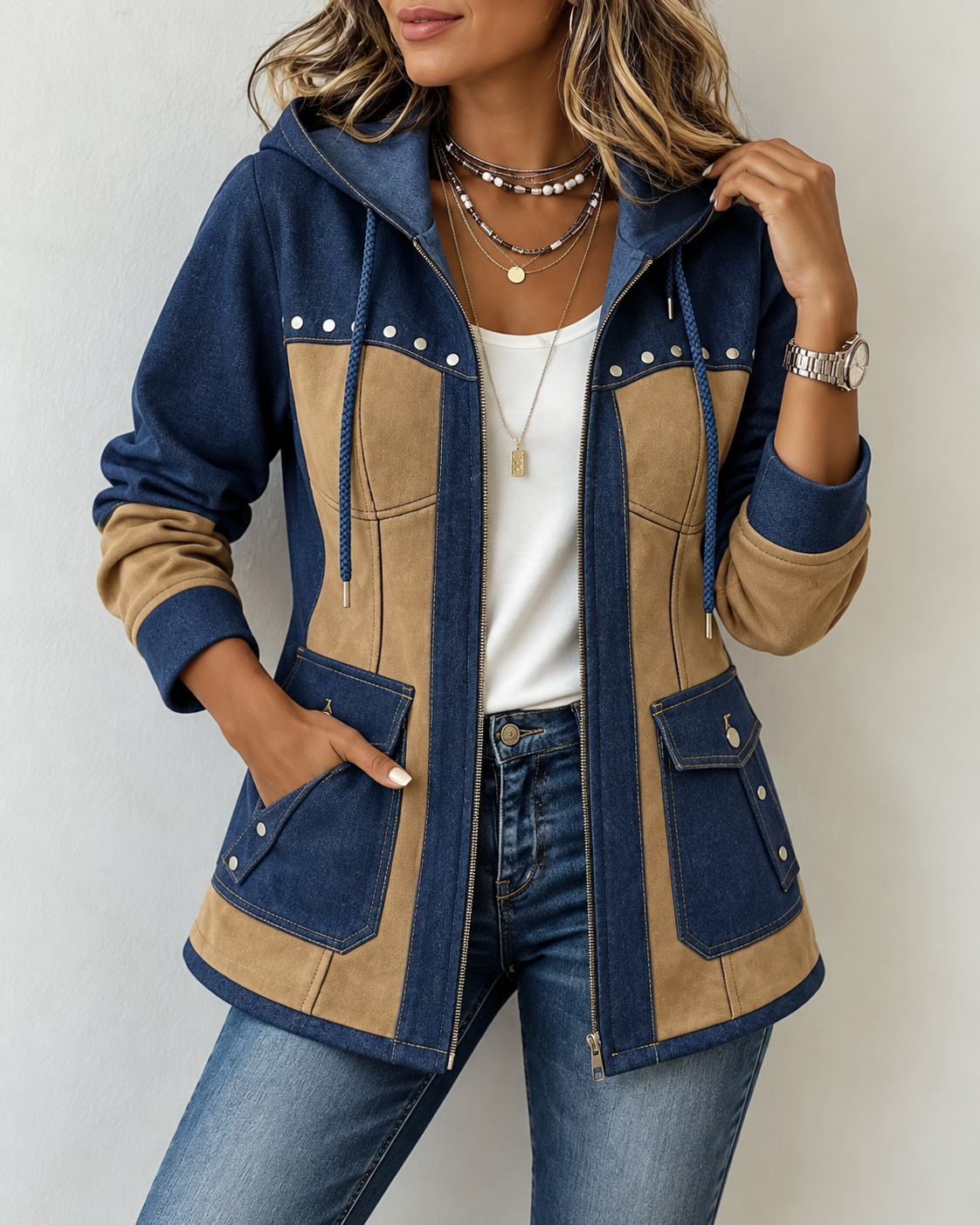 Susan™ | Comfortable Patchwork Jacket with Hood