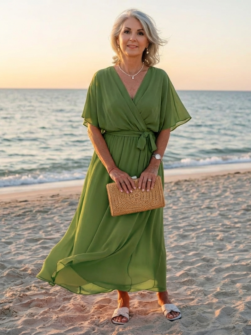 Elysia™ | Tummy-Flattering Draped Midi Dress