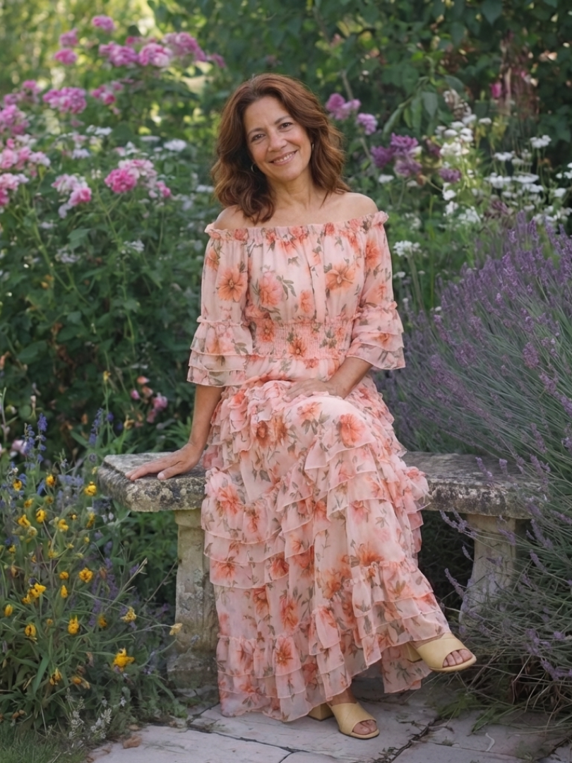 Rosalie™ | Tummy-Flattering Floral Maxi Dress