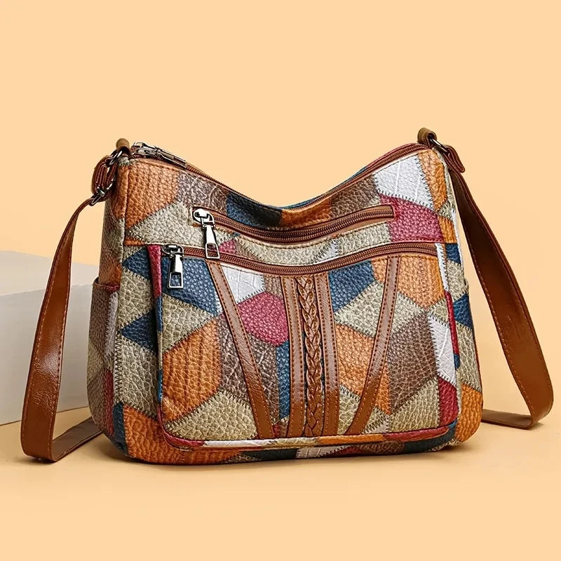 Linda™ | Colorful Patchwork Shoulder Bag