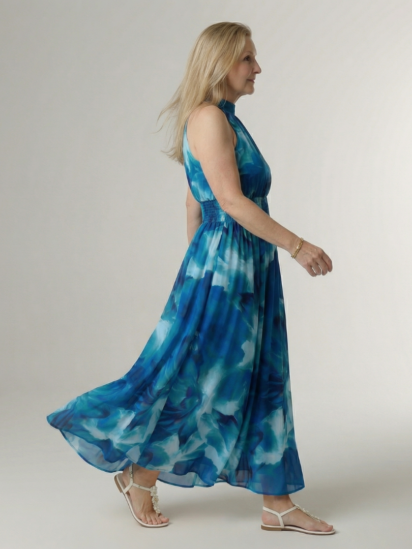 Paige™ | Tummy-Flattering Halter Midi Dress