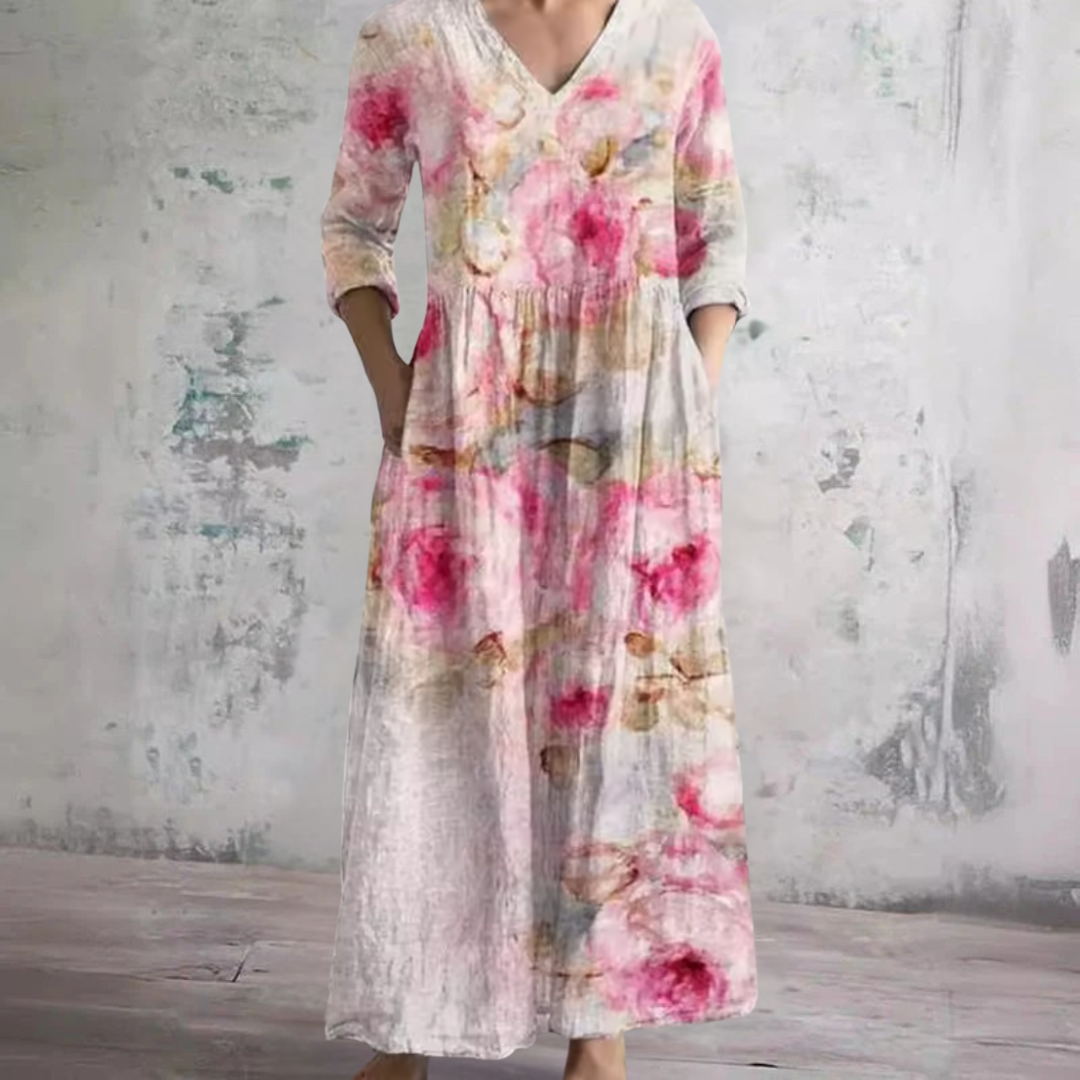 Elise™ | Tummy-Flattering Floral Summer Dress