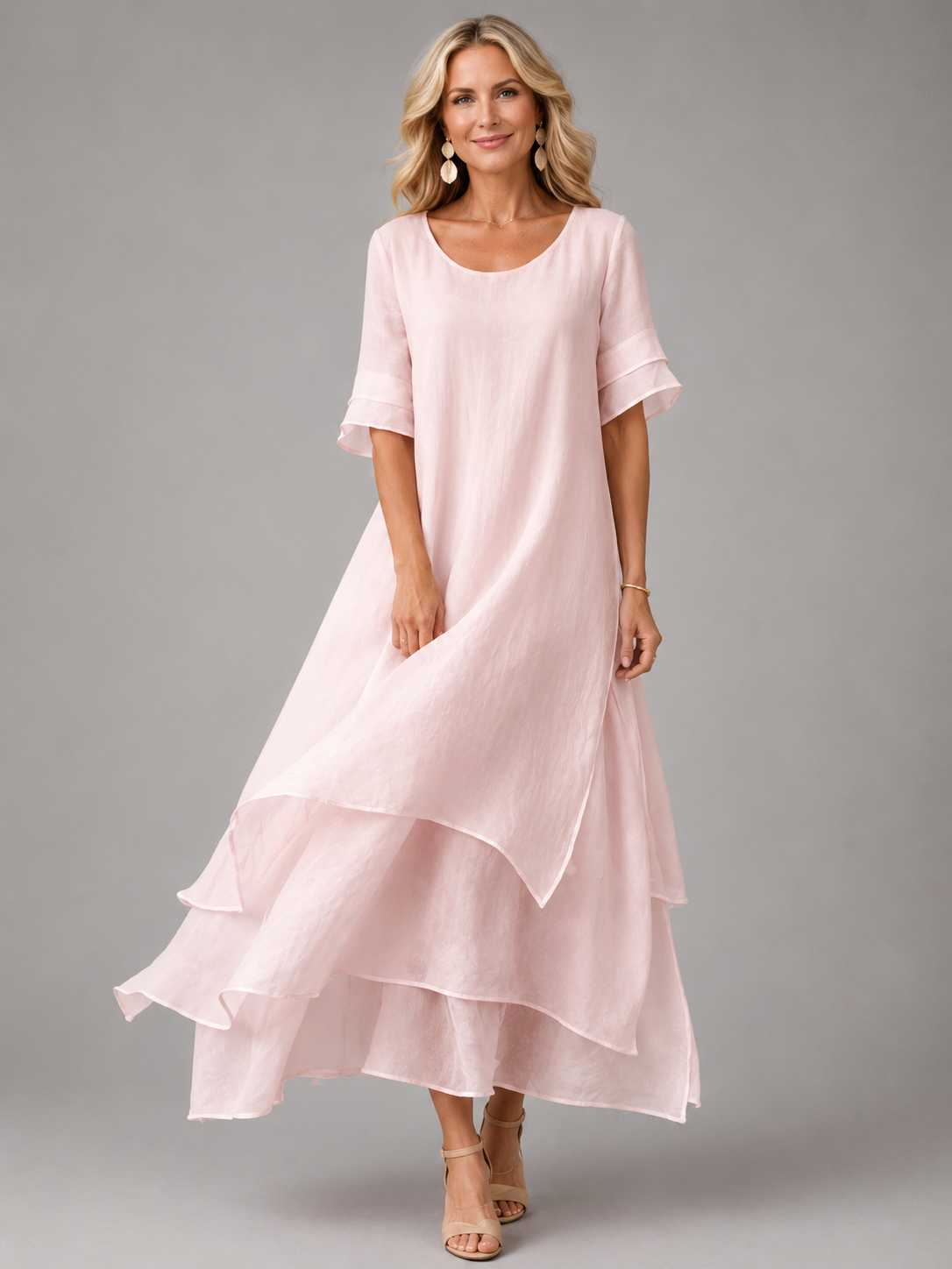 Stella™ | Tummy-Control Maxi Dress with Layers
