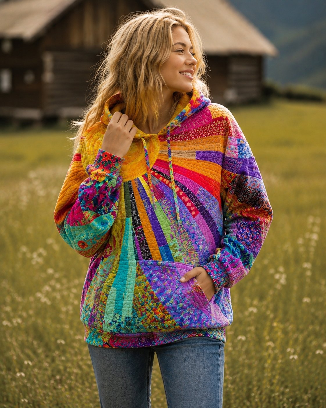 Lily™ | Colorful Bohemian Patchwork Hoodie