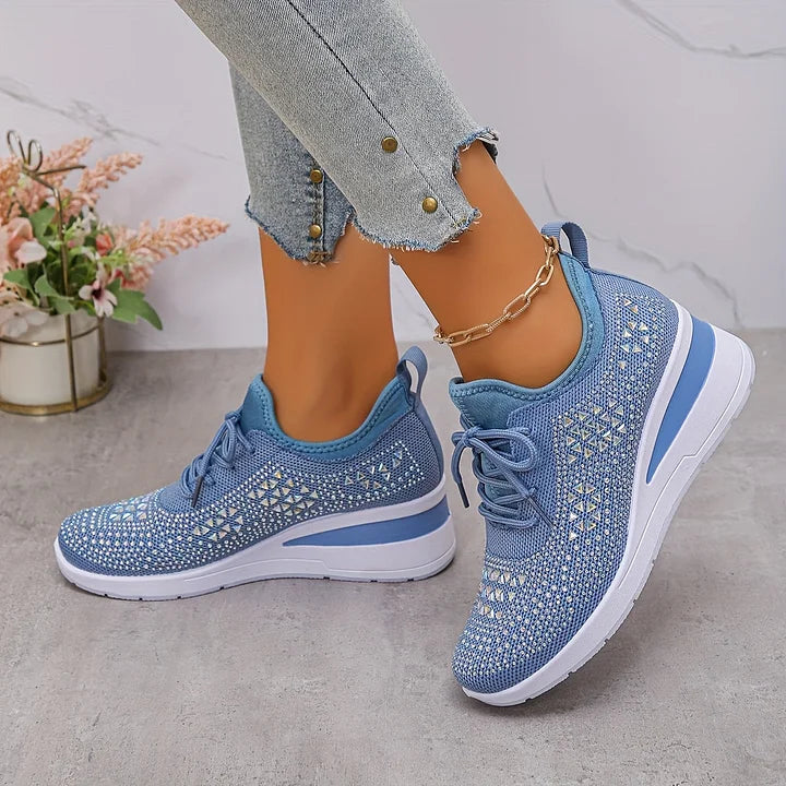 Leah™ | Orthopedic Wedge Sneakers with Rhinestones 22