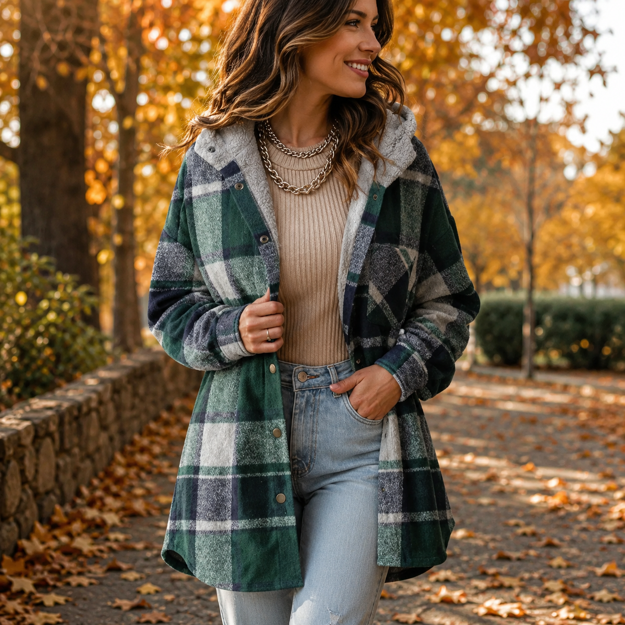 Stella™ | Soft Flannel Jacket with Hood