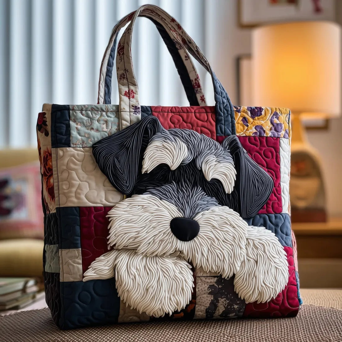 Handcrafted Bag with Schnauzer