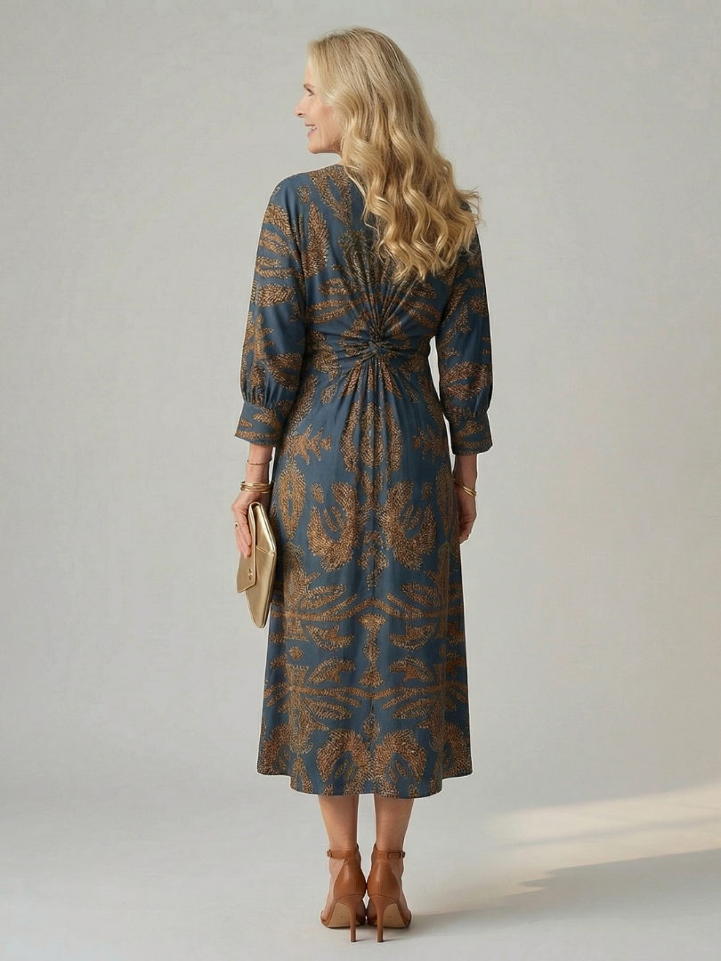 Kylie™ | Tummy-Flattering Wrap Midi Dress