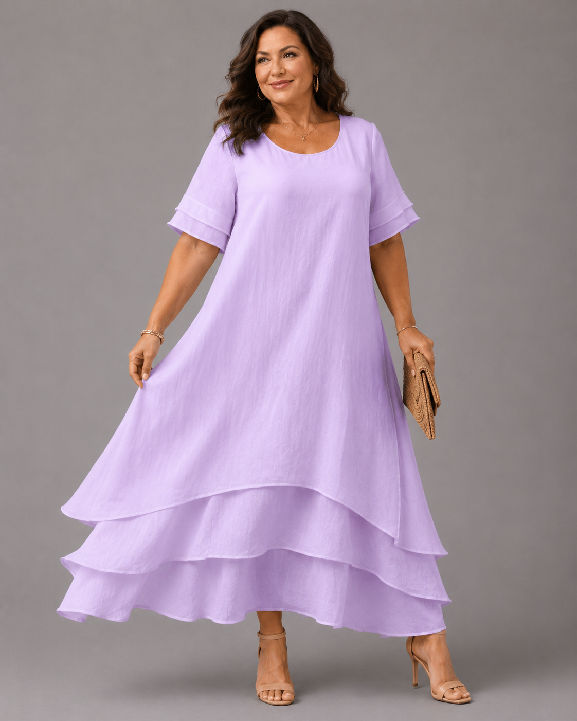 Chloe™ | Lightweight belly-flattering layered maxi dress
