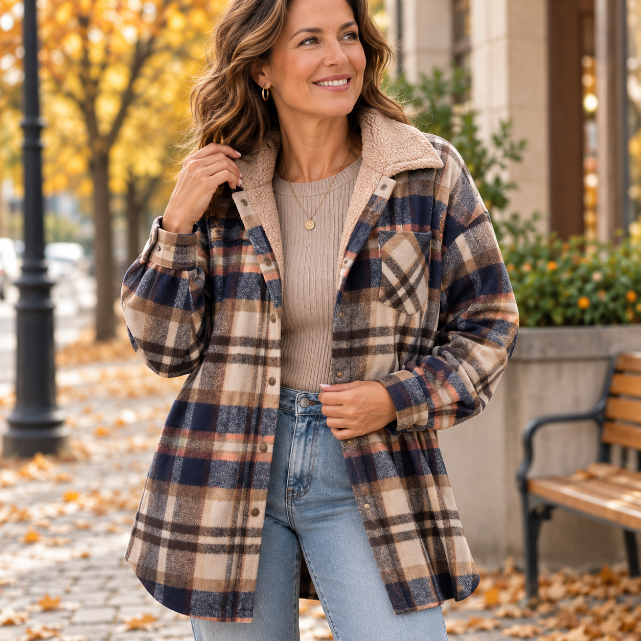 Stella™ | Soft Flannel Jacket with Hood