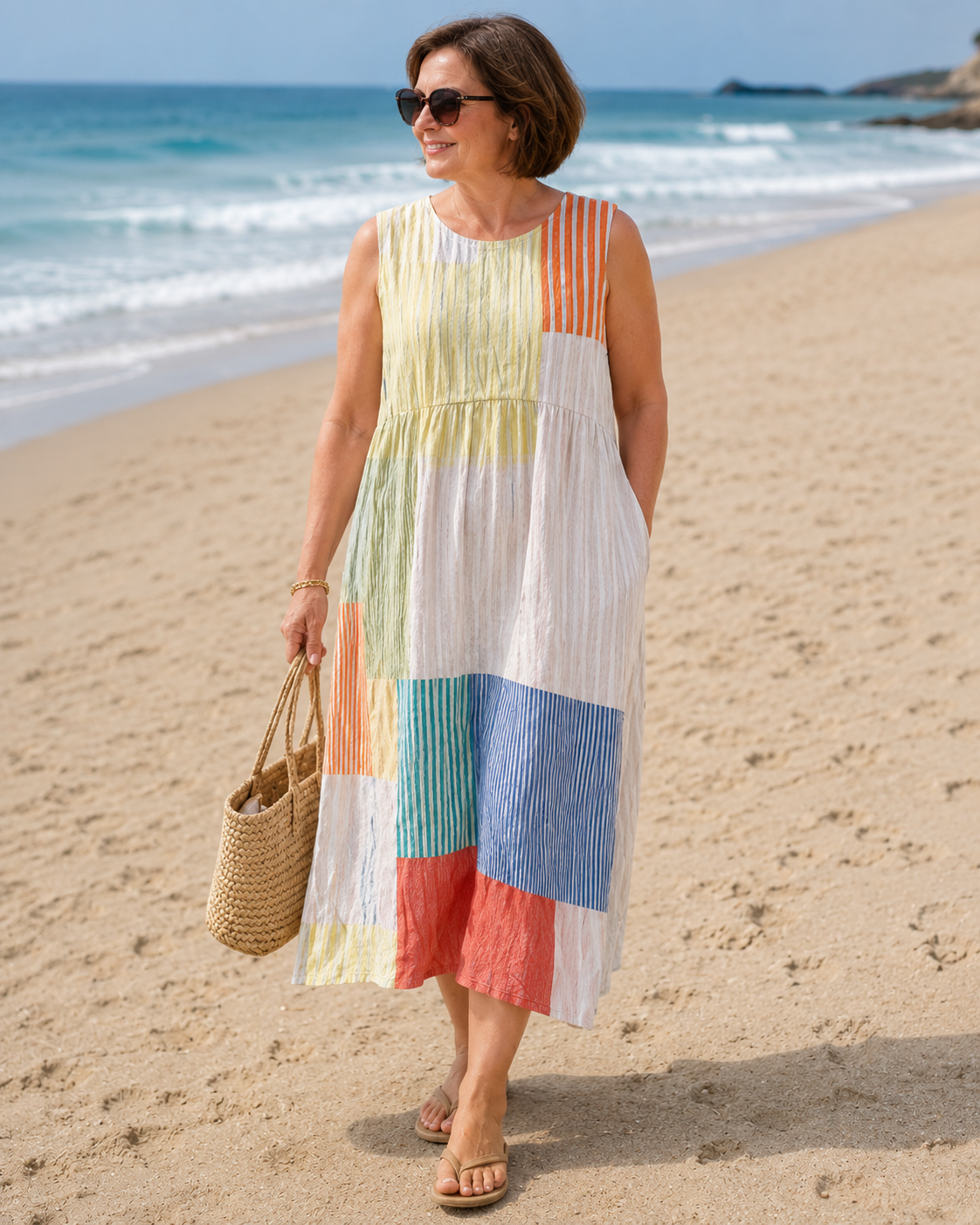 Coralie™ | Floral Tummy-Camouflaging Midi Dress