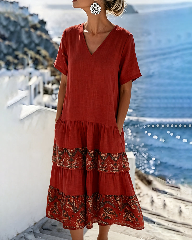 Martina | Loose and lightweight floral midi dress