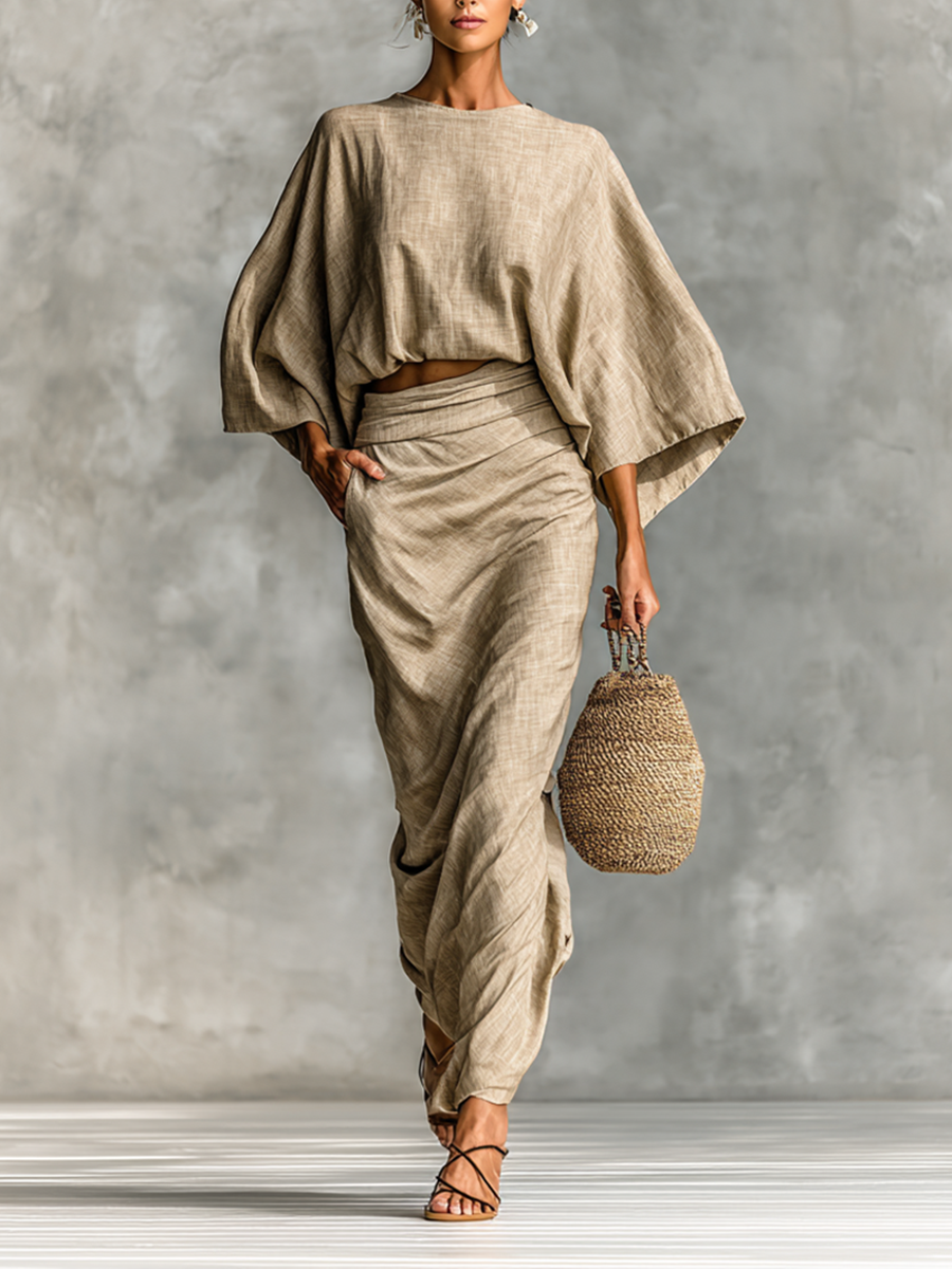 DOROTHY™ - RELAXED TWO-PIECE LINEN SKIRT SET