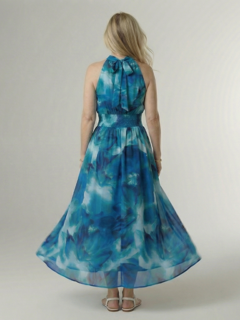 Paige™ | Tummy-Flattering Halter Midi Dress
