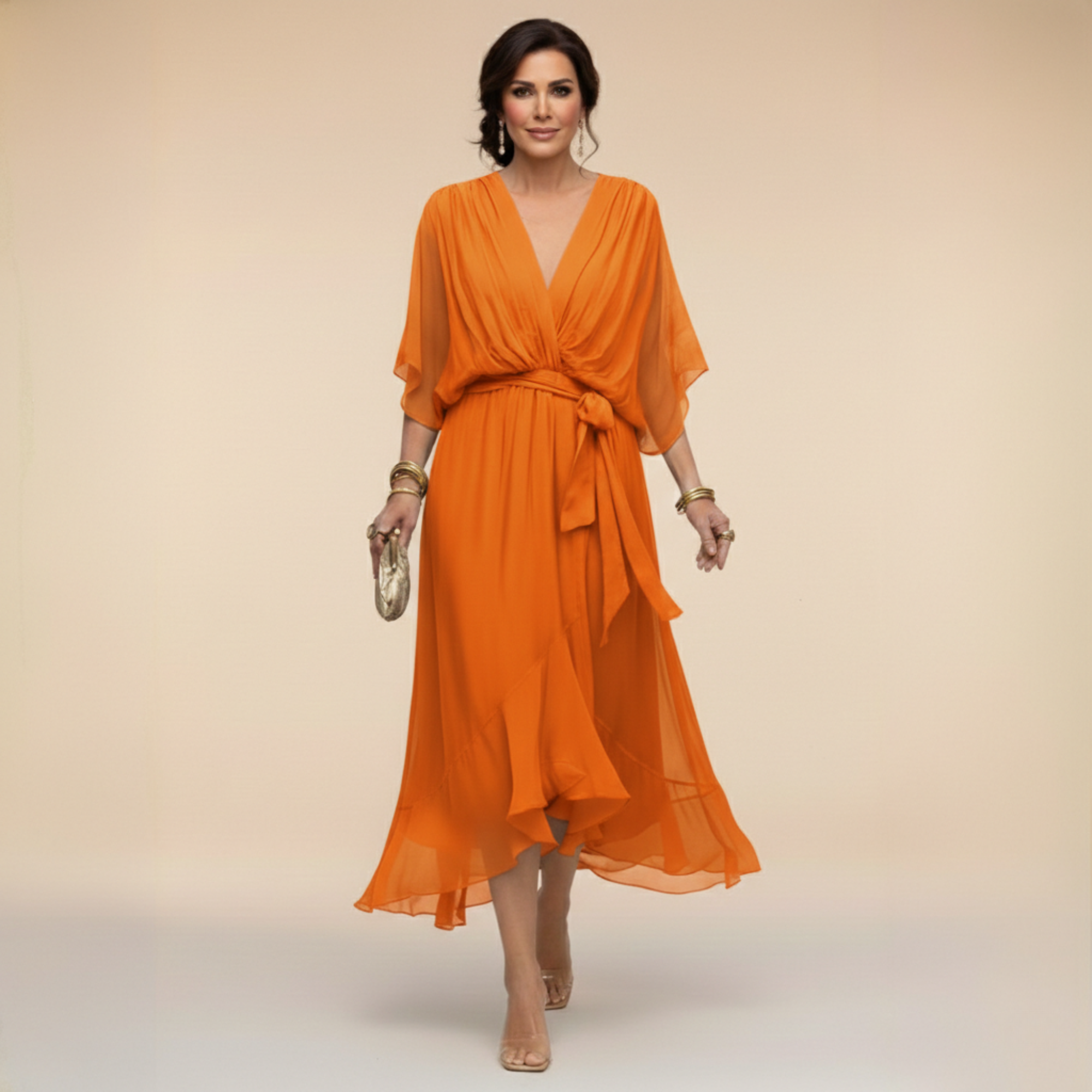 Nellie | Elegant Wrap V-Neck Dress