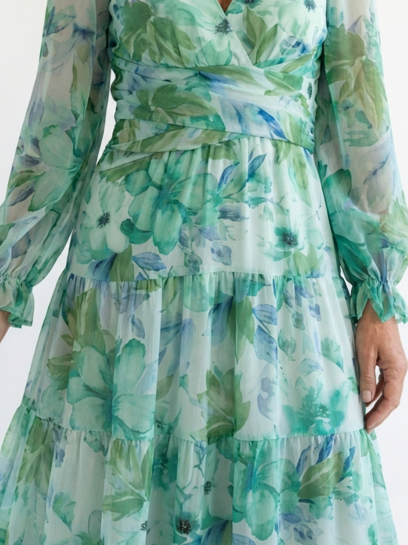 Althea™ | Tummy-Flattering Floral Maxi Dress