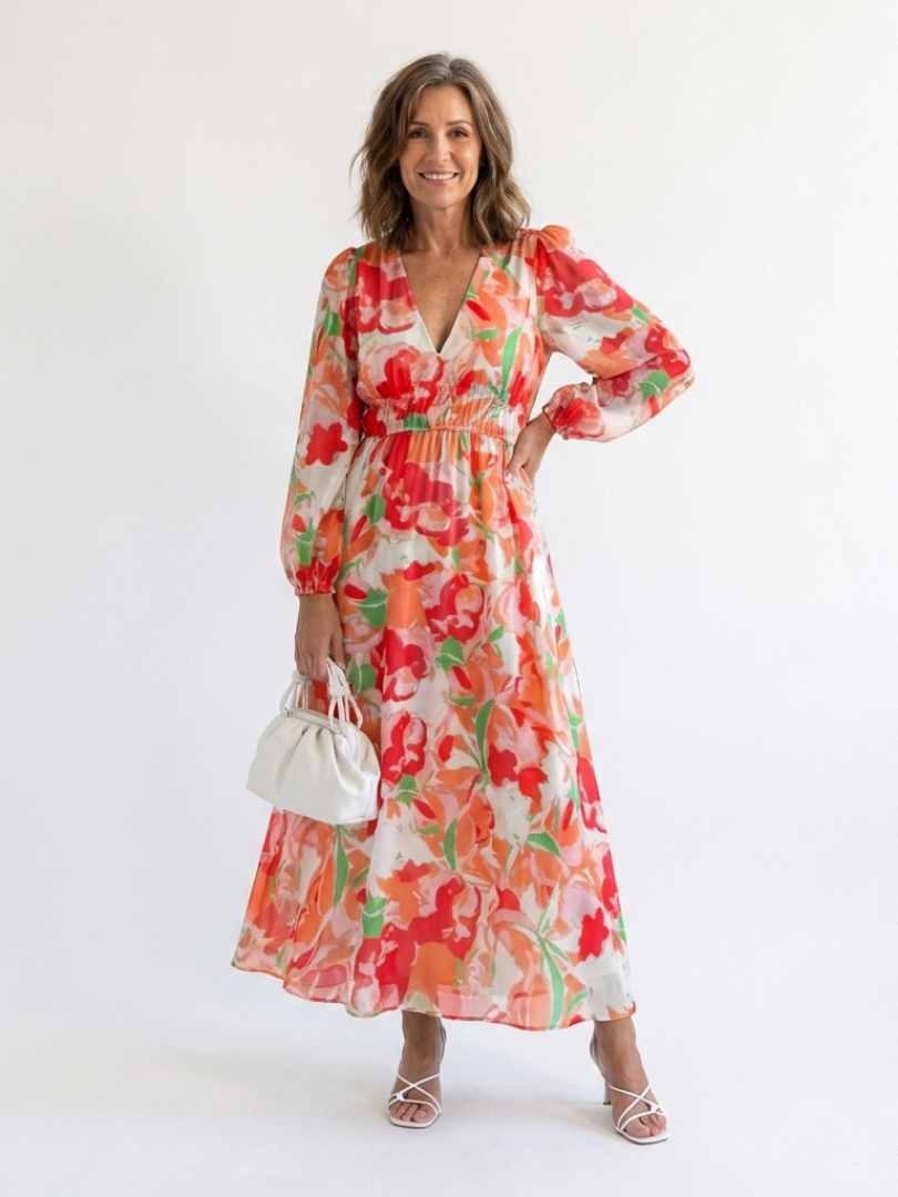 Althea™ | Tummy-Flattering Floral Maxi Dress