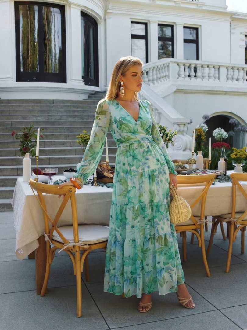 Althea™ | Tummy-Flattering Floral Maxi Dress