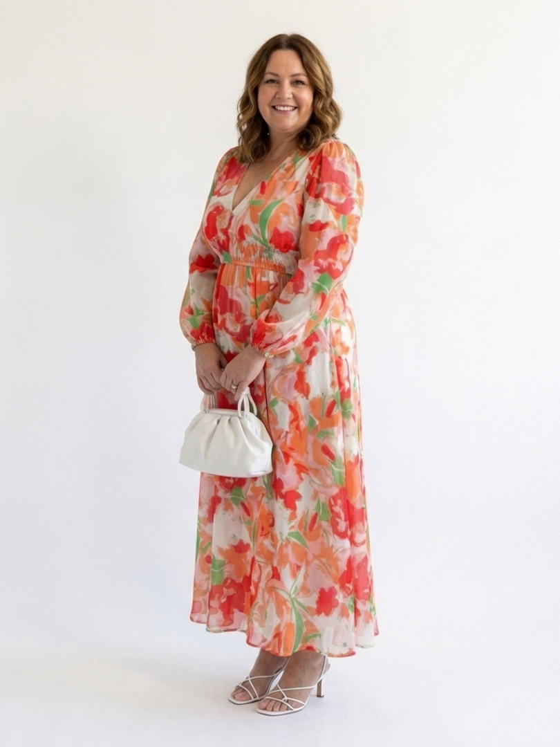 Althea™ | Tummy-Flattering Floral Maxi Dress