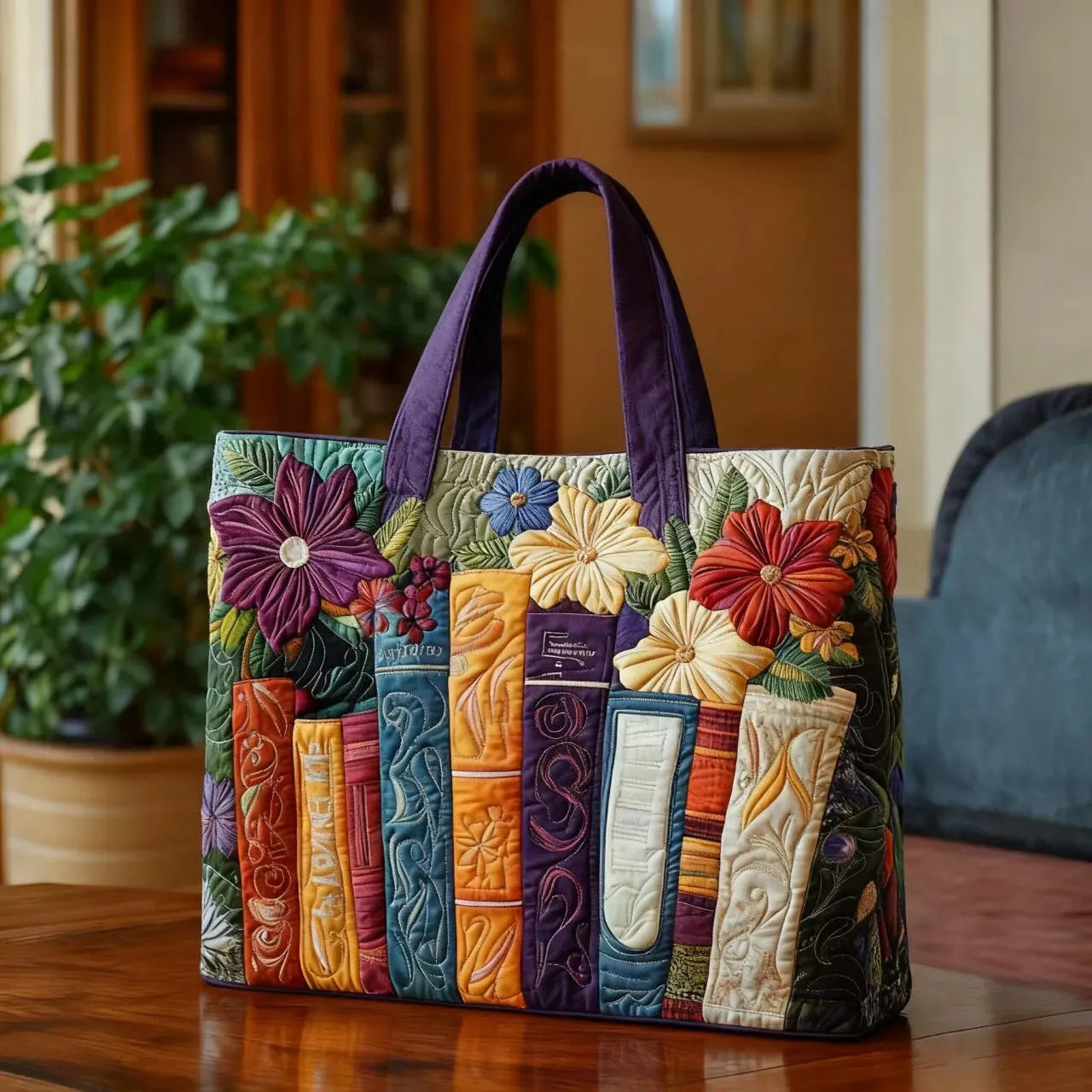 Padded Tote Bag for Book Lovers