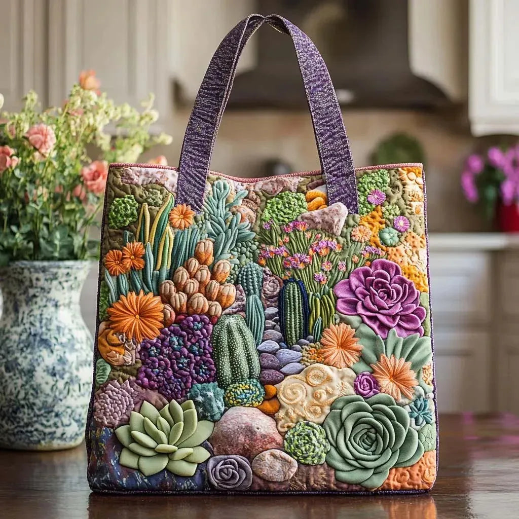 Handmade Tote Bag for Succulent Garden