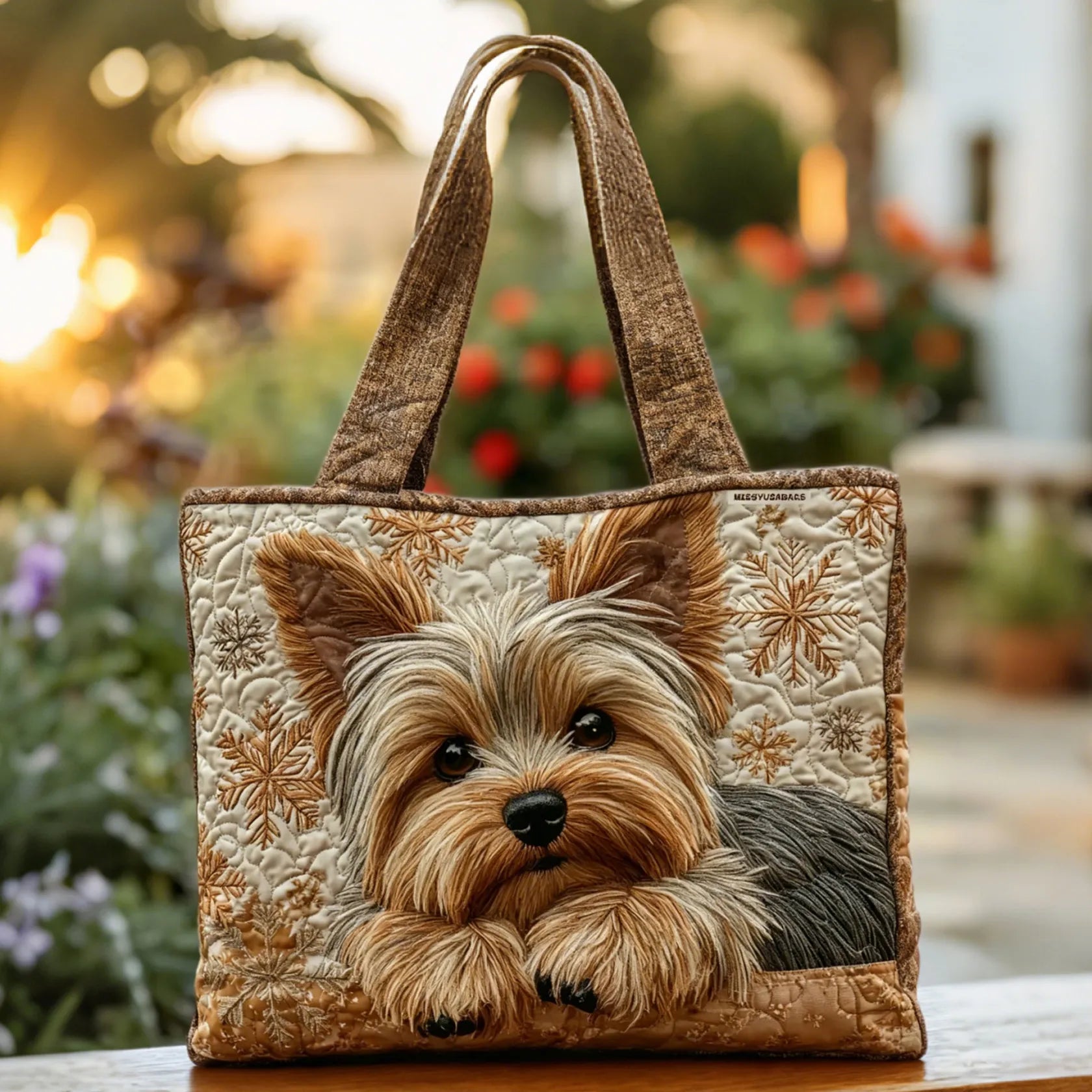 Shiny Yorkie Artisan Tote Bag