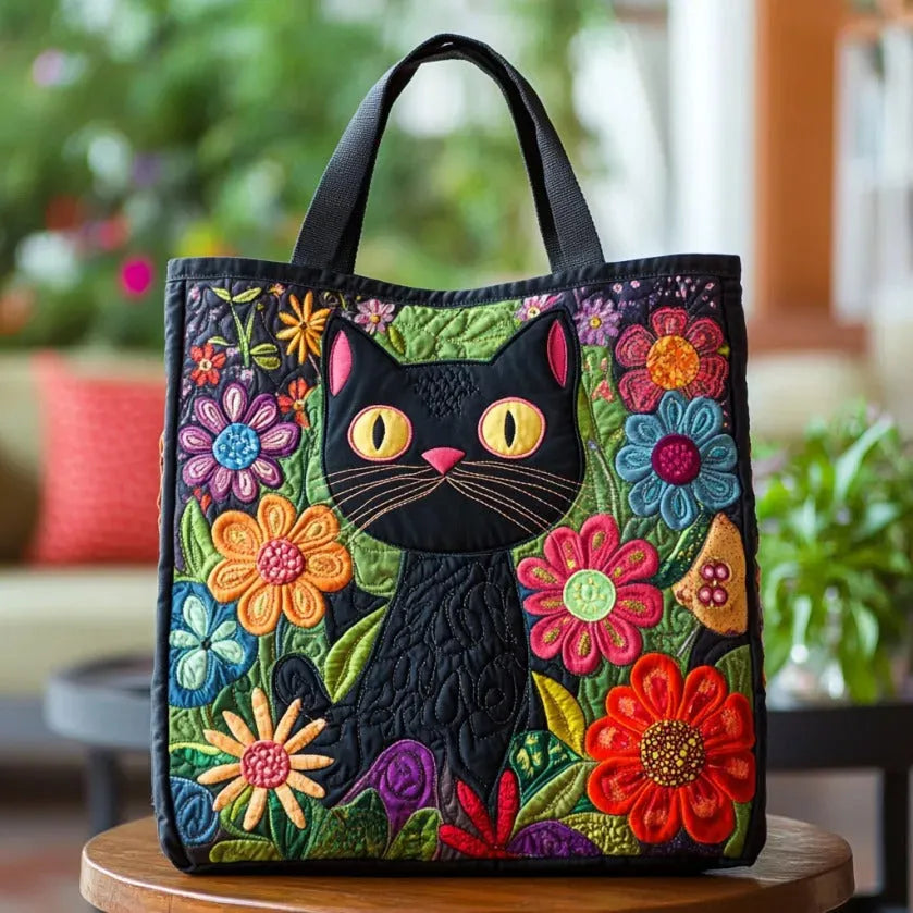 Padded Shoulder Bag Black Cat