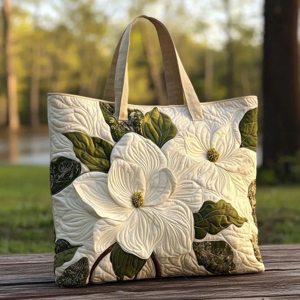 Elegant Quilted Bag with Floral Pattern