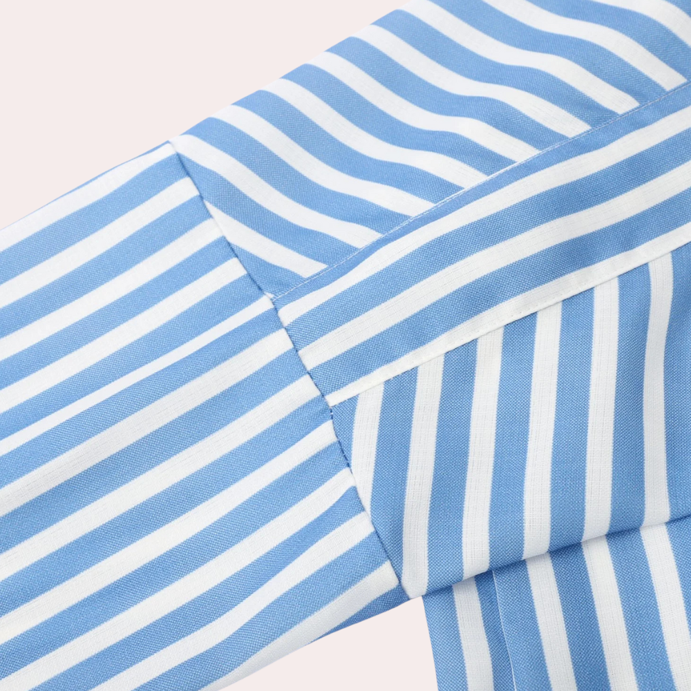 Noa™ | Casual Striped Midi Shirt Dress