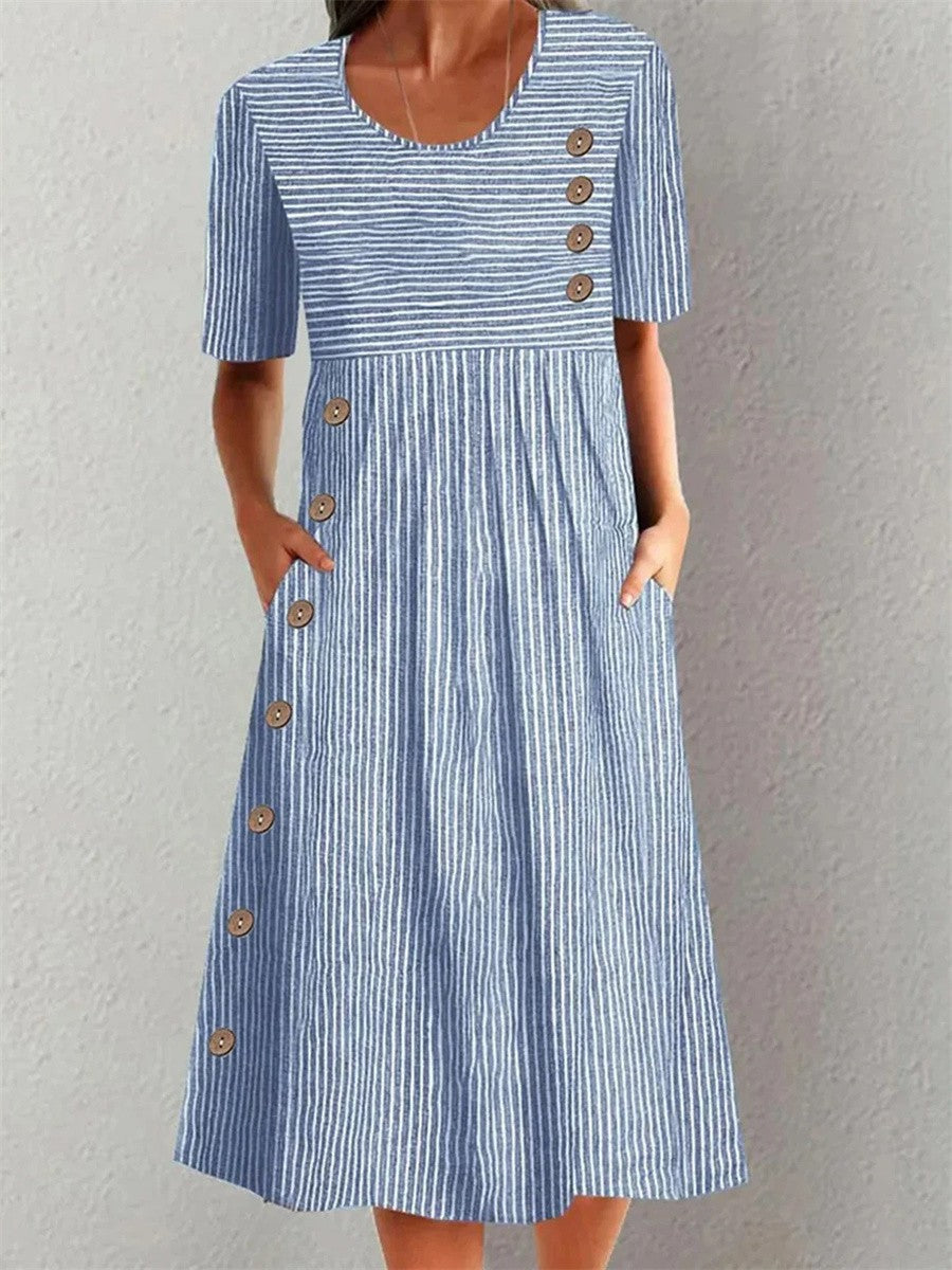 Ashley™ | Striped Midi Dress